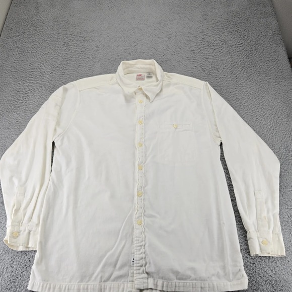 Levis Shirt Mens XL‎ White Dry Goods Vintage Long Sleeve Button Up - Picture 1 of 10